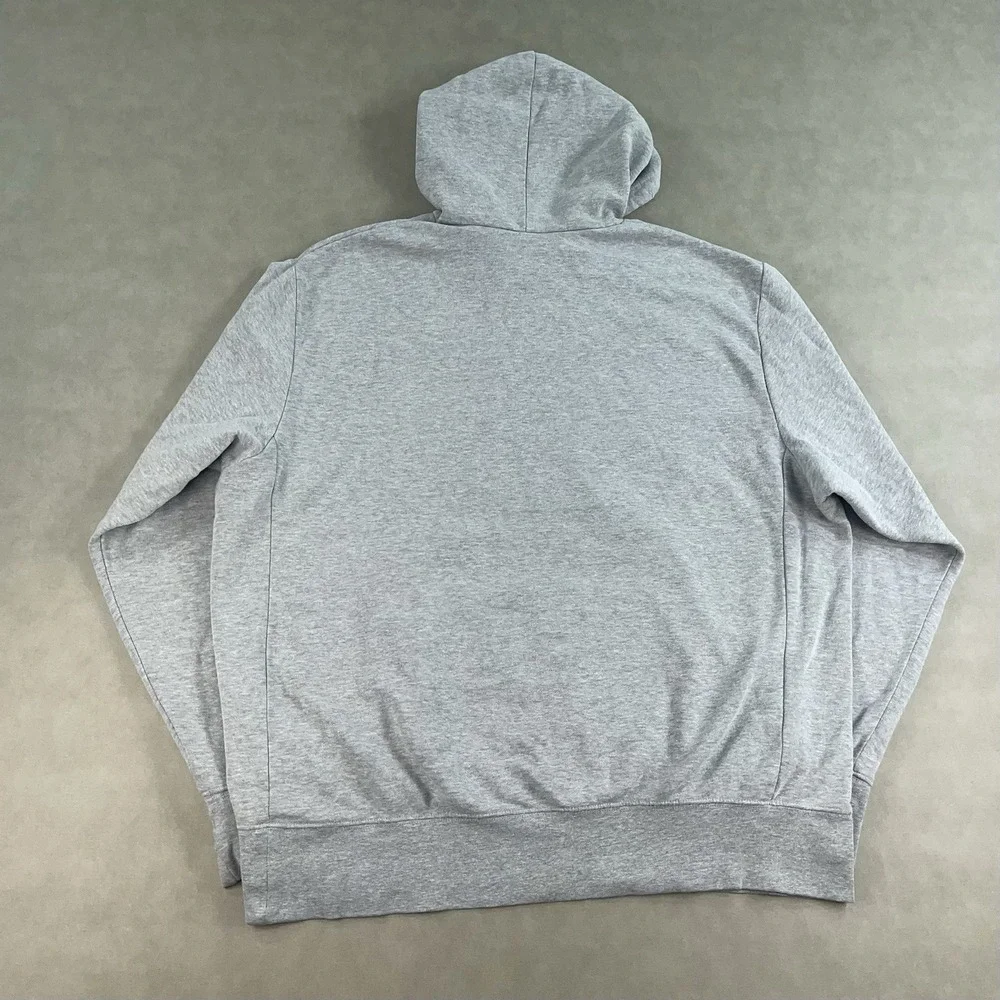 Vintage Y2K Nike Mens XL Gray Center Swoosh Hoodie Pullover Sweatshirt *Read